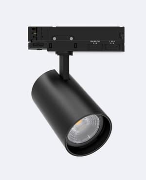 Spot LED sur Rail Triphasé 40W Dimmable Fasano Noir