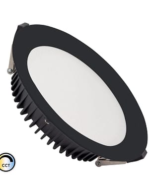 Downlight LED 40W Rond SAMSUNG AERO CCT Sélectionnable 130 lm/W Microprismatique LIFUD Coupe Ø 200 mm Noir