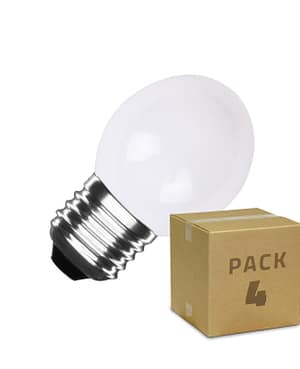 Pack 4 Ampoules LED E27 3W G45 Blanche