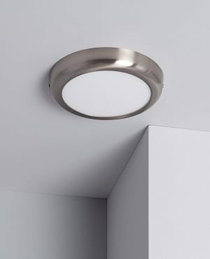 Plafonnier LED Rond Métal Design Silver 18W Ø220mm