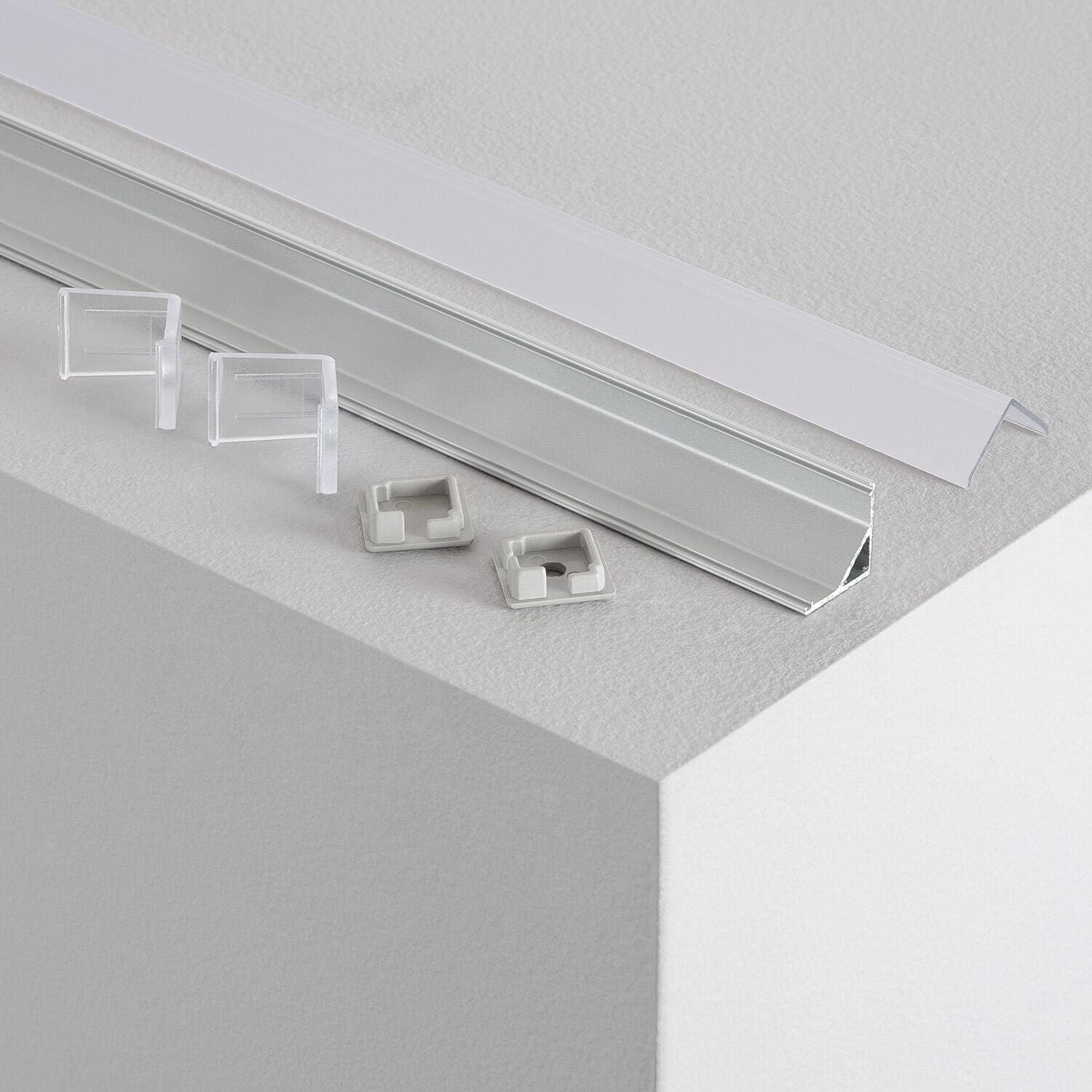 Profilé Aluminium Angle Triangulaire 2m pour Ruban LED jusqu'à 10mm – Image 5