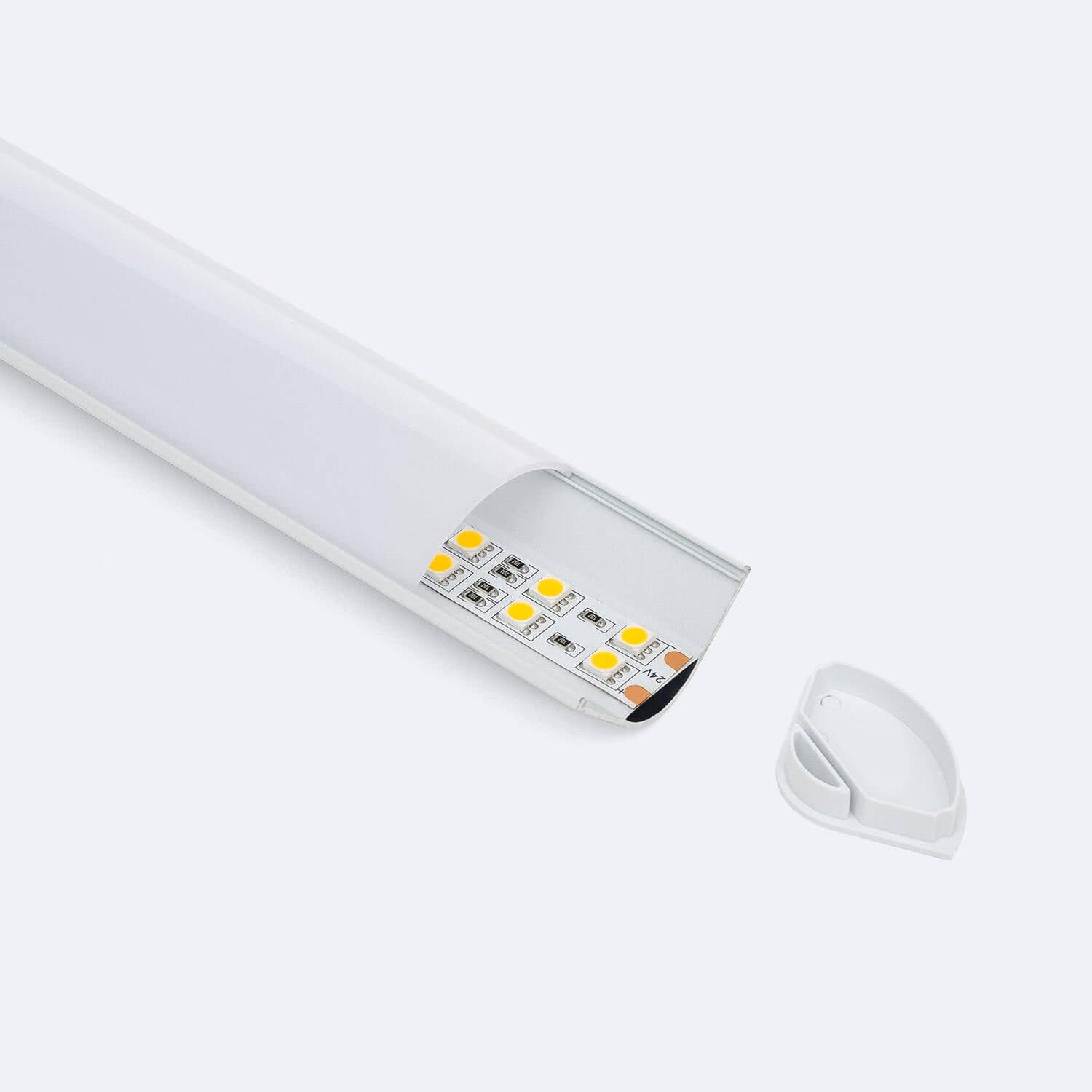 Profilé Aluminium Angle Rond pour Ruban LED jusqu'à 20 mm – Image 3