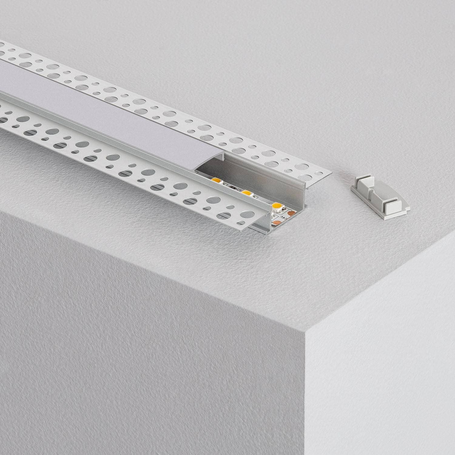 Profilé Aluminium Intégration Plâtre/Placo pour Rubans LED jusqu'à 20 mm – Image 3