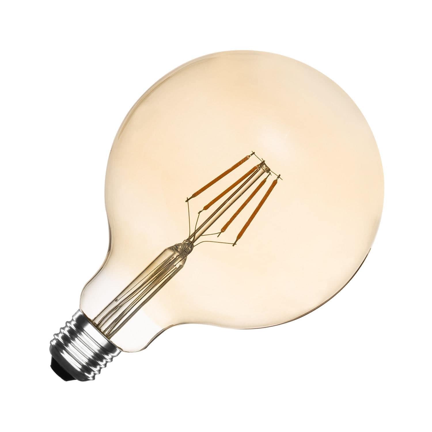 Ampoule LED Filament E27 6W 600 lm Dimmable G125 Gold – Image 2