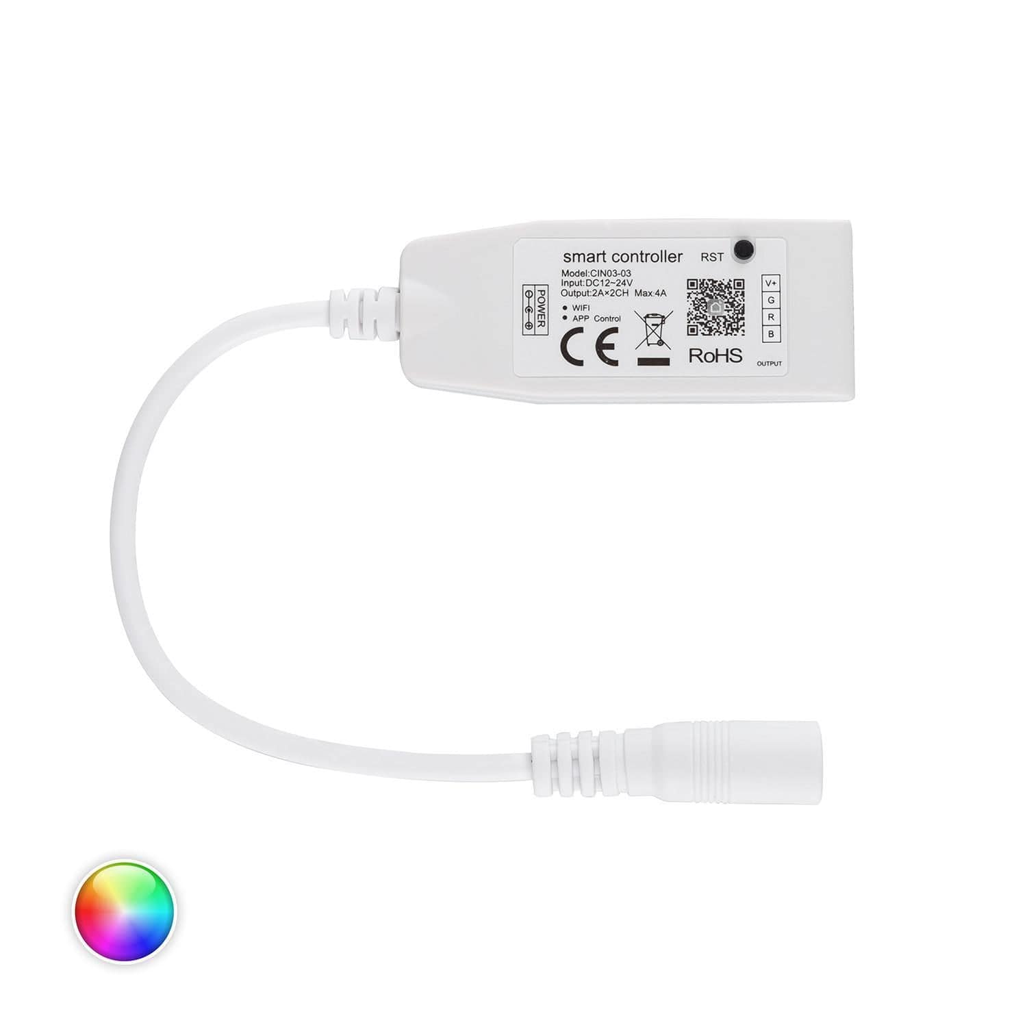 Mini Contrôleur Variateur Ruban LED 12/24V DC RGB WiFi – Image 3