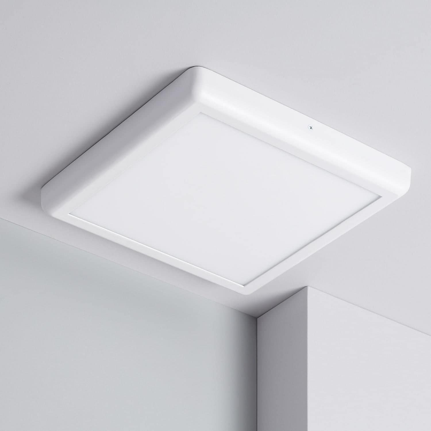 Plafonnier LED Métal Carré Design 24W Métal 300x300 mm White – Image 3