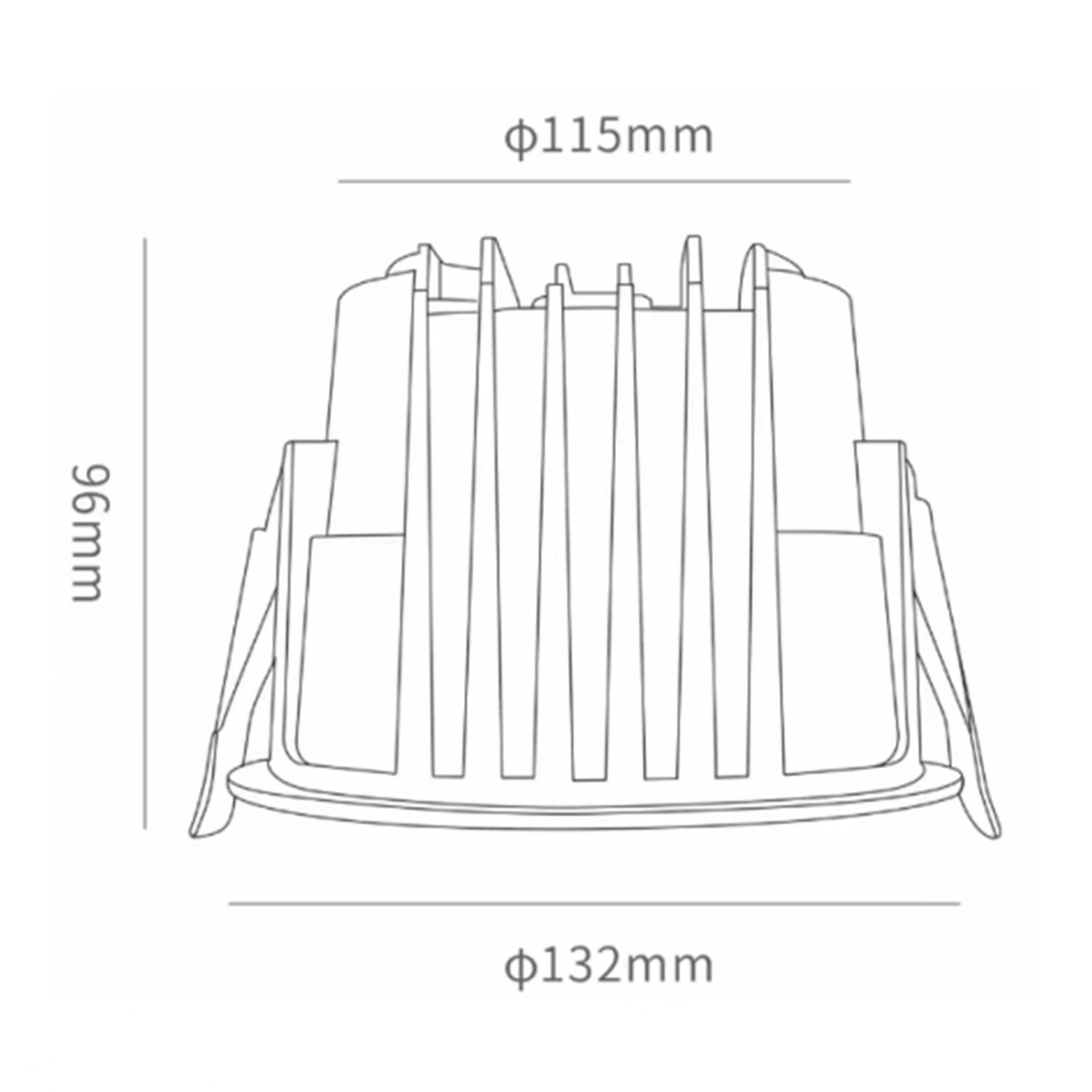 Downlight LED 18W Rond HOTEL CRI90 Coupe Ø 115 mm LIFUD – Image 3