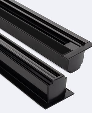 Rail Triphasé DALI Track Encastré Aluminium pour Spots LED 1 Mètre