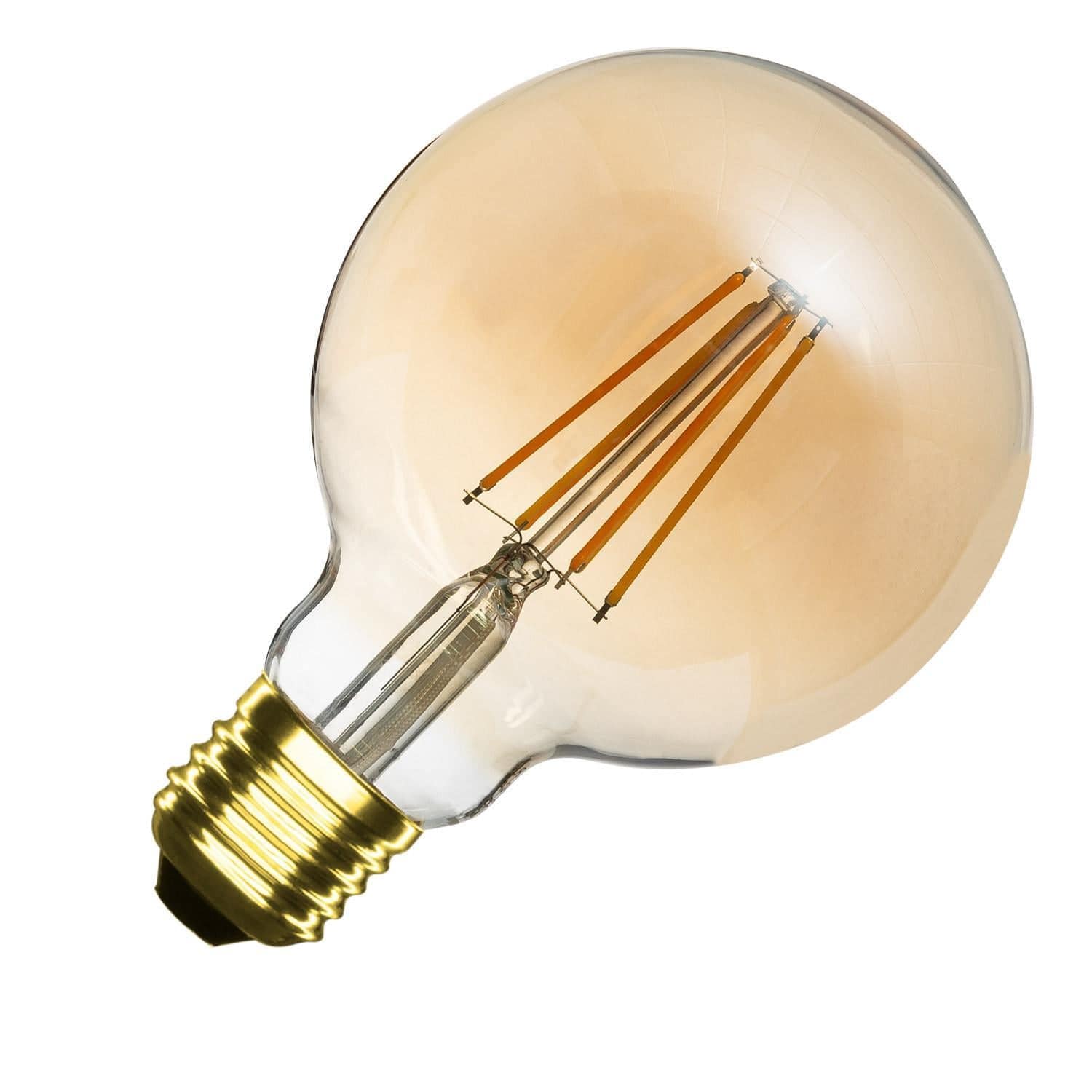 Ampoule LED Filament E27 6W 600 lm Dimmable G95 Gold – Image 2