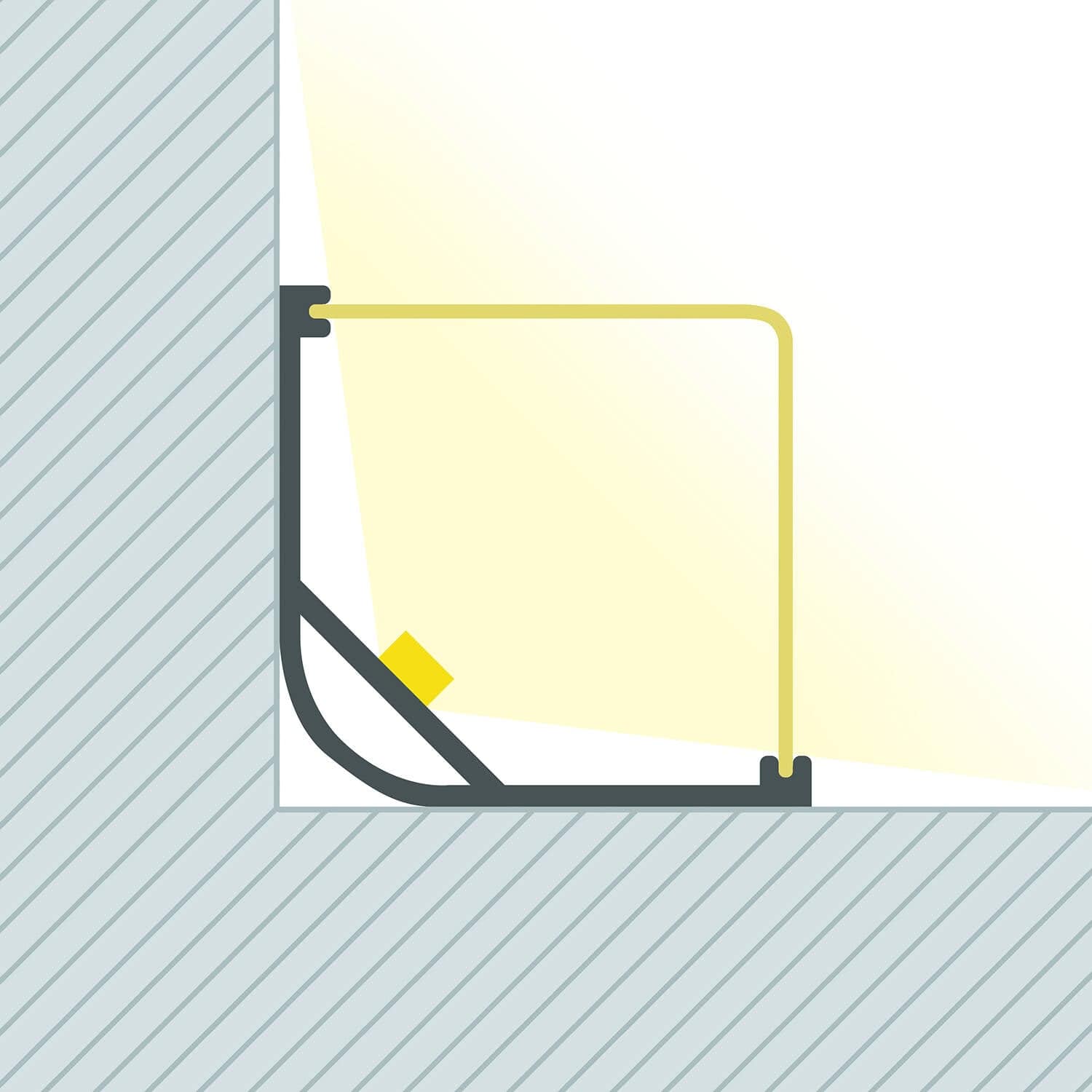 Profilé Aluminium Angle Triangulaire 2m pour Ruban LED jusqu'à 20mm
